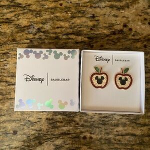 NEW Disney BaubleBar Mickey Mouse apple earrings
